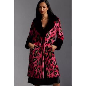 Maeve by Anthropologie Leopard Fur Coat